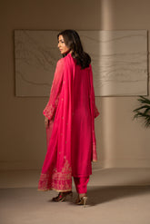 3 Piece Chiffon Embroidered Suit (FL0028)